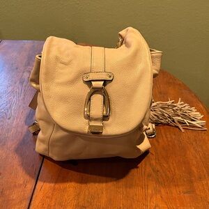 GILL Genuine Leather Tan Handbag/Backpack